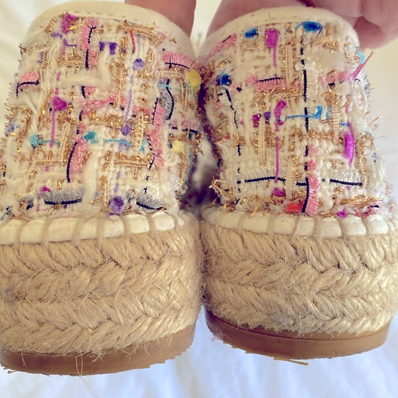 Anthropologie tweed lace-up espadrille sneakers - Picture 8 of 16